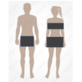 A drawing of a man and a woman with their intimate areas covered with black rectangles